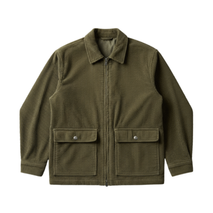 Női Zippzáros Kordbársony Ingkabát Hosszú Ujjú